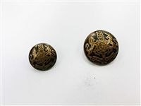Blazer Button 112 - 2 Sizes (Bronze Shield with Black Background) - in Pack