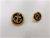 Blazer Button 113 - 2 Sizes (Gold Anchor with Black Background) - in Pack