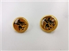 Blazer Button 116 - 2 Sizes (Horse Rider on Golden Background) - in Pack