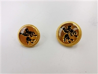Blazer Button 116 - 2 Sizes (Horse Rider on Golden Background) - in Pack