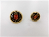 Blazer Button 117 - 2 Sizes (Red Shield on Black Background) - in Pack