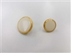Blazer Button 119 - 2 Sizes (White Circle with Golden Rim) - in Pack