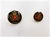 Blazer Button 126 - 2 Sizes (Red, Golden Shield on Black Background) - in Pack