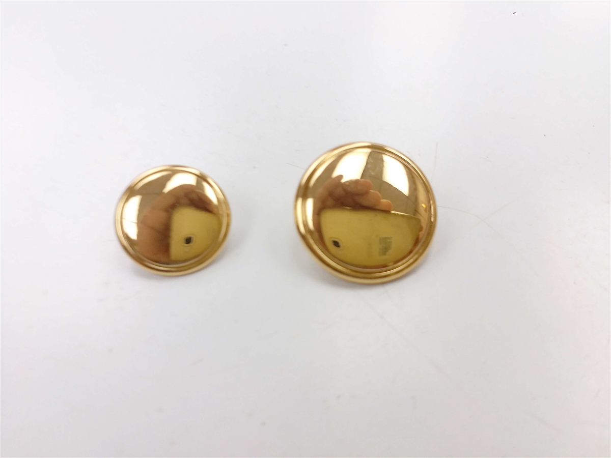 Blazer Button 132 - 2 Sizes (Plain Golden Finish) - in Pack