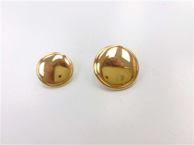 Blazer Button 132 - 2 Sizes (Plain Golden Finish) - in Pack