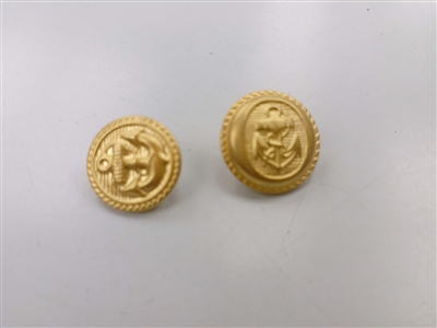 Blazer Button 134 - 2 Sizes (Golden Anchor Matt Finish) - in Pack