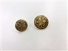 Blazer Button 137 - 2 Sizes (Golden Pattern on Black Background) - in Pack