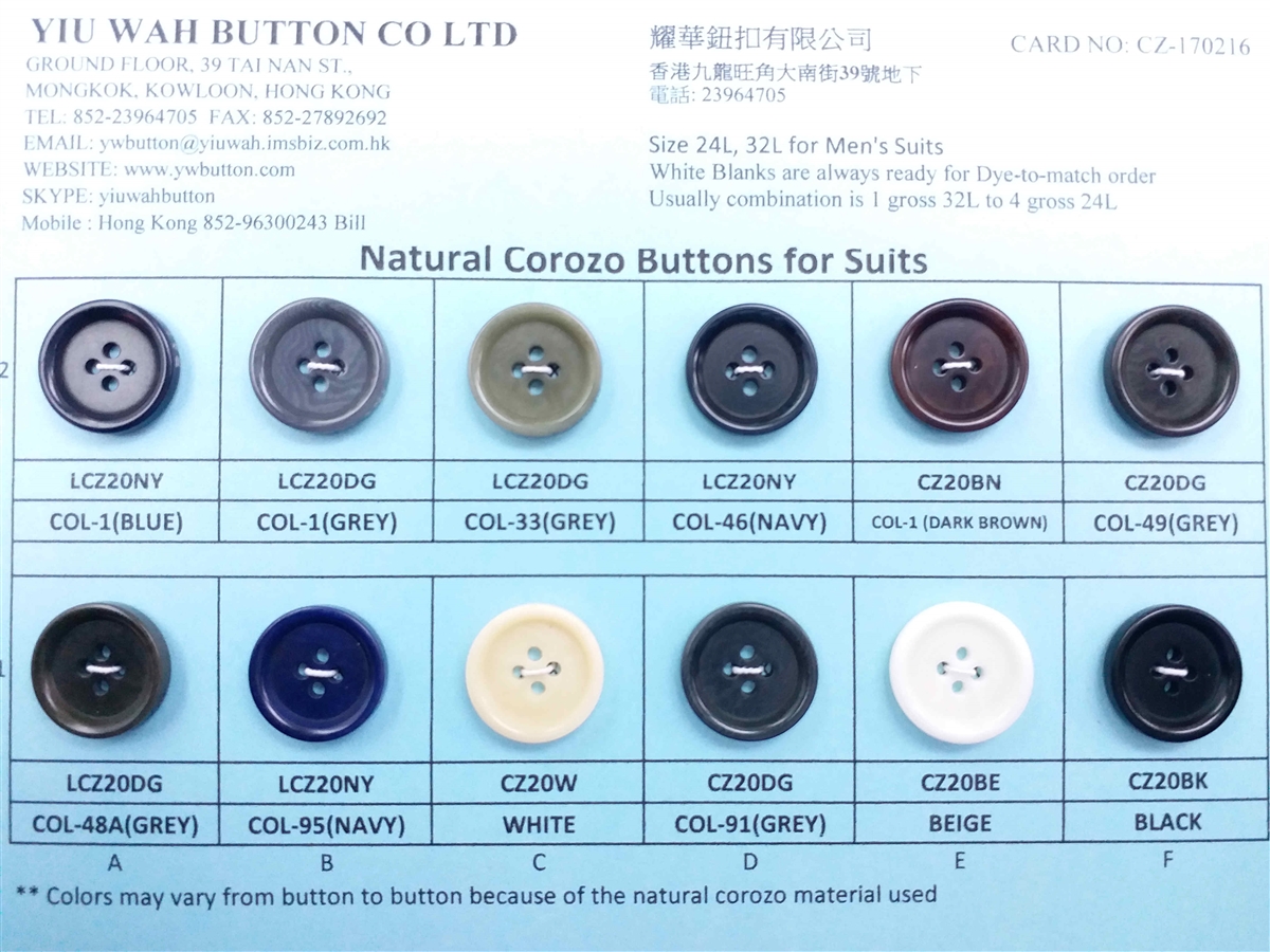 Corozo Buttons - Deep Sea Blue - Sew Vintagely