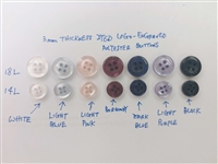 Dyed Logo-engraved Polyester Shirt Buttons