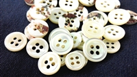 Trocas Shirt Buttons - White, 4-Hole, Normal Thickness