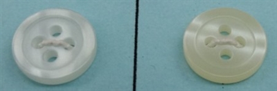 Polyester Shirt Buttons - Normal Thickness K33 - Rounded-Edge 4 Holes