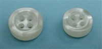 Polyester Shirt Buttons - 3.7mm Thickness K670N Off-White - 4 Holes