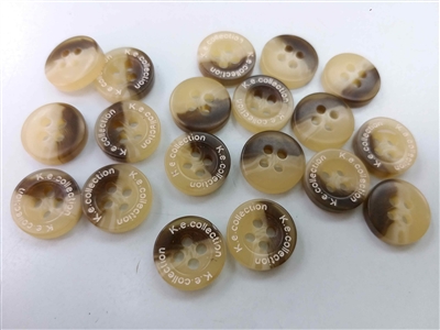 logo-engraved faux horn buttons