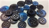 logo-engraved navy blue pearl buttons