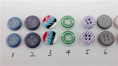 Multi-Colors Polyester Shirt Buttons