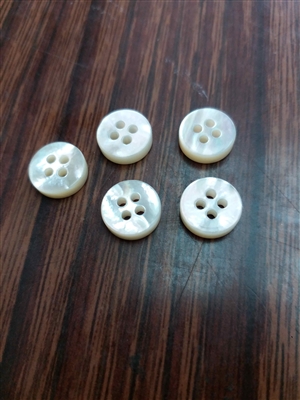 Flat Top and Bottom 3mm Mother of Pearl Buttons