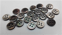 2mm Thickness Mother of Pearl (MOP) Buttons, 4-Hole, Smoke