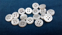 2mm Thickness Mother of Pearl (MOP) Buttons, 4-Hole, White