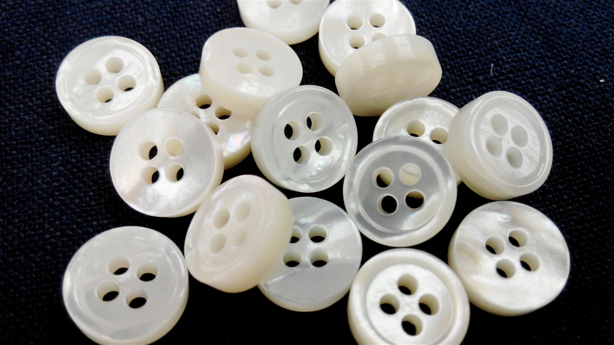 3mm Thickness Mother of Pearl (MOP) Shirt Buttons