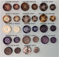 Suit Buttons - Assorted Colors - 24L, 32L