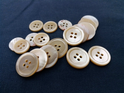 Natural, Beige (Snail) Pearl Suit Buttons