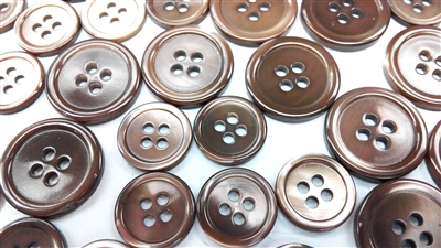 Dyed Brown Trocas Shell Buttons - 32L