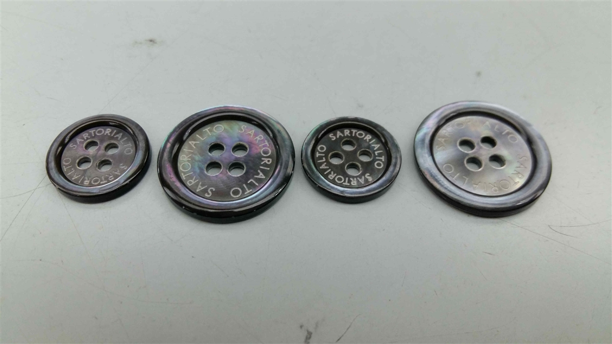 Custom Logo-engraved Mother of Pearl Shirt Buttons