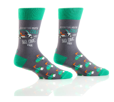 Men's Too Much Golf Print Socks