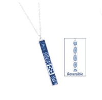 Jilzarah Dutch Blue Reversible Vertical Bar Necklace