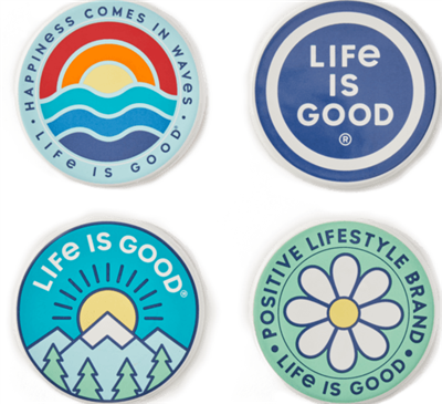 Life is Good Circle Coaster Set