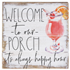 Welcome To Our Porch 6x6 Wood Sign