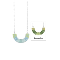 Jilzarah Bermuda Blue Reversible Cradle Necklace