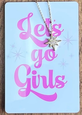 Viv & Lou Keepsake Necklace w/ Card Let's Go Girls