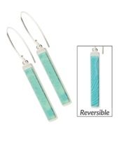 Jilzarah Maui Blue Reversable Bar Earrings