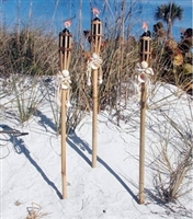 Bamboo Tiki Torches<BR>Set of Three