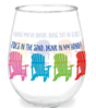Toes in the Sand Stemless Wine Glass