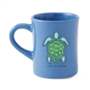 Life is Good Turtle Mandala Diner Mug