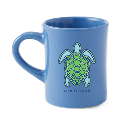 Life is Good Turtle Mandala Diner Mug