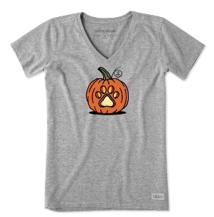 Life is Good Womens Paw Pumpkin  Crusher Tee