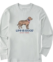 Life is Good Men's Crusher Long Sleeve Stay True Dog Tee