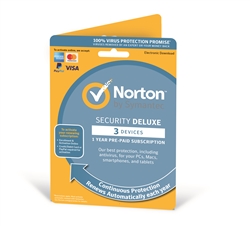 Norton Security Deluxe 2023 - 1 User, 3 Device, 12 Months Licence Card (PC/Mac)