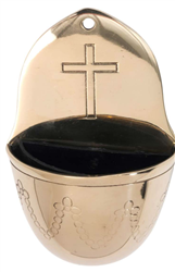 Small Gold Holy Water Font 13cm H
