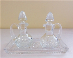 Crystal cruet set