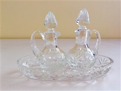 Crystal cruet set