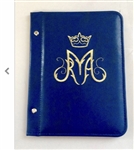 (NO 2) A4 pocketed sleeve blue leather Maria Design
