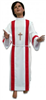 White Altar Server Outfit with Red Stripe