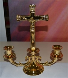 Candleholder with Crucifix