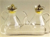 Glass Cruet Set with Spout.