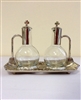 Cruet Set with Silver Tray