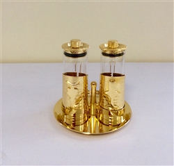 Heremetically Sealed Cruet with Gold Finish